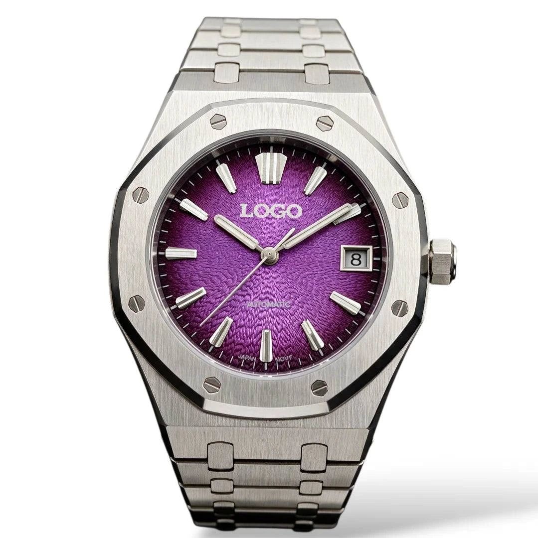 Seiko Mod Watches Royal Oak Textured purple Grand Seiko GS Dial | Modtime Creations