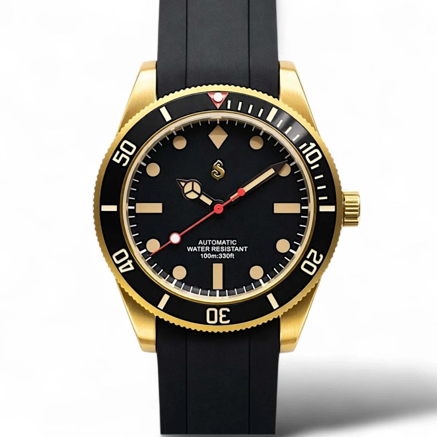 SeikMariner Vintage Black Gold Mod Diver Series - Modtime