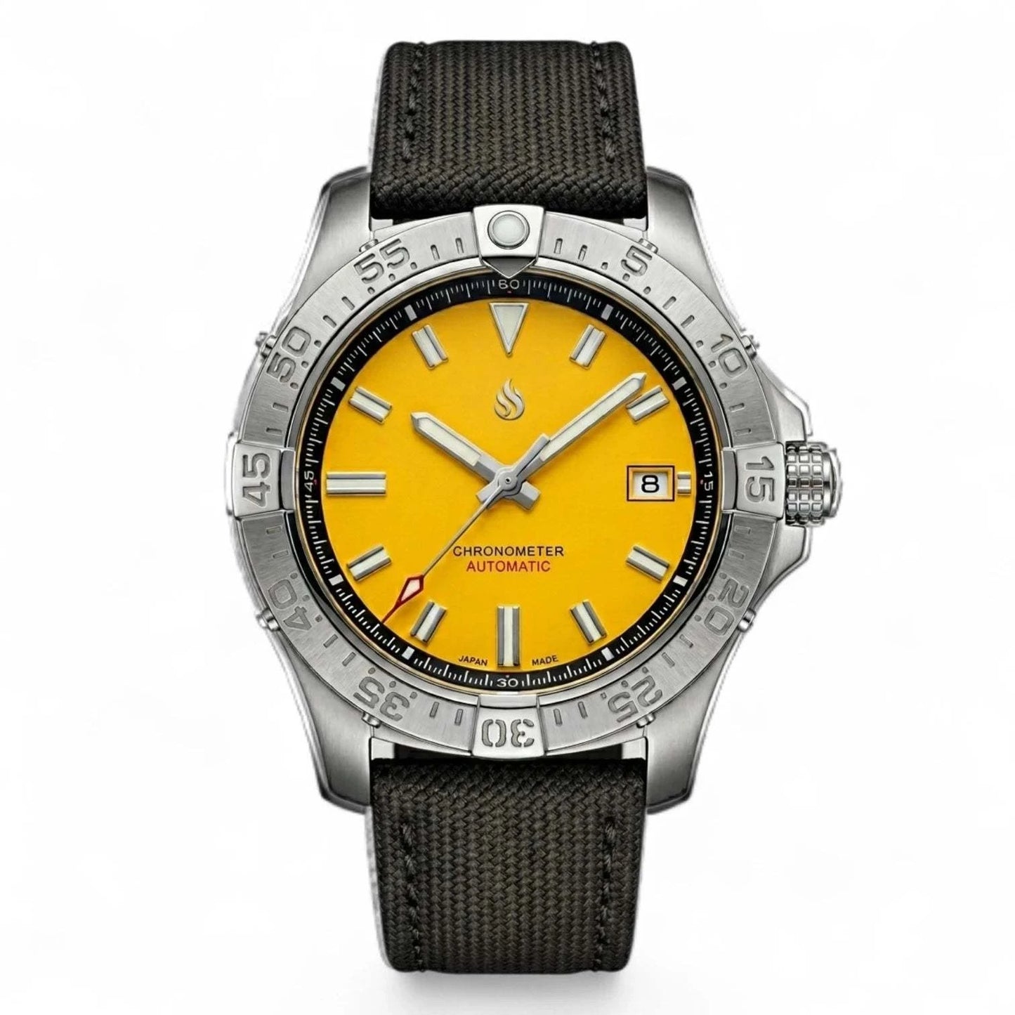 42mm Yellow Dial "Avenge" Diver Mod Watch  – Modtime Creations