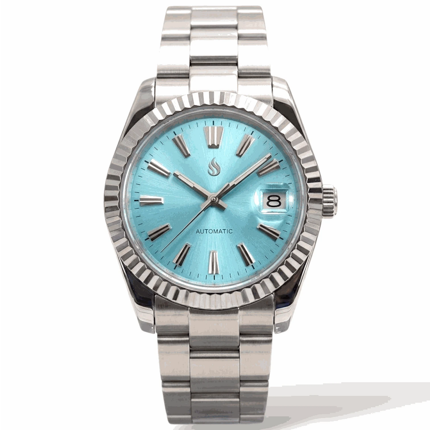 Seiko Mod Datejust Grand Seiko Tiffany Blue Dial Mod Watch built by Modtime Creations 