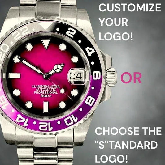 Seiko Mod Submariner Joker " Mod Series - Fuchsia Purple Dial - Modtime with NH35 automatic movement