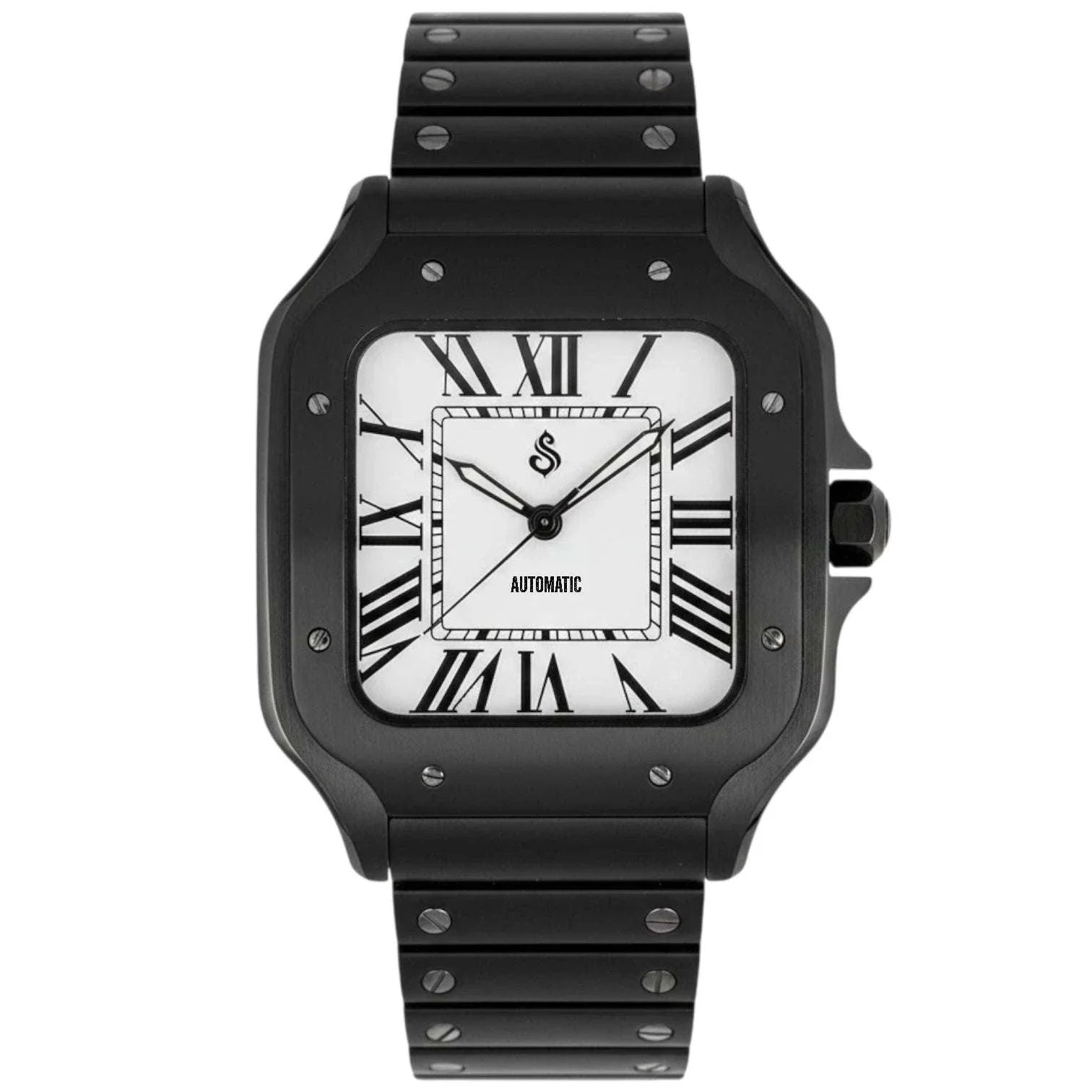 Santeiko Black & White Seiko Mod watch with classic dial and Japanese automatic movement