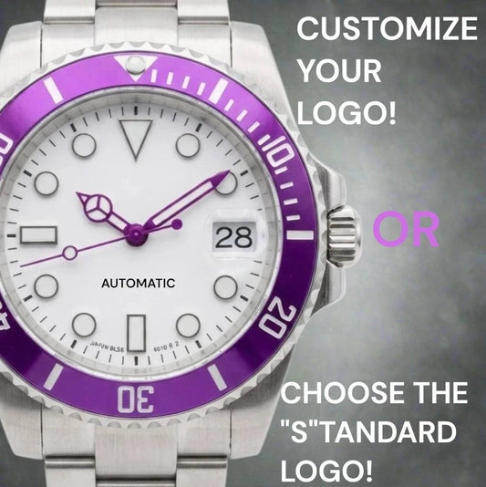 Seiko Mod Submariner Purple White Joker Seiko Mod luxury diver watch with NH35 automatic movement and sapphire crystal