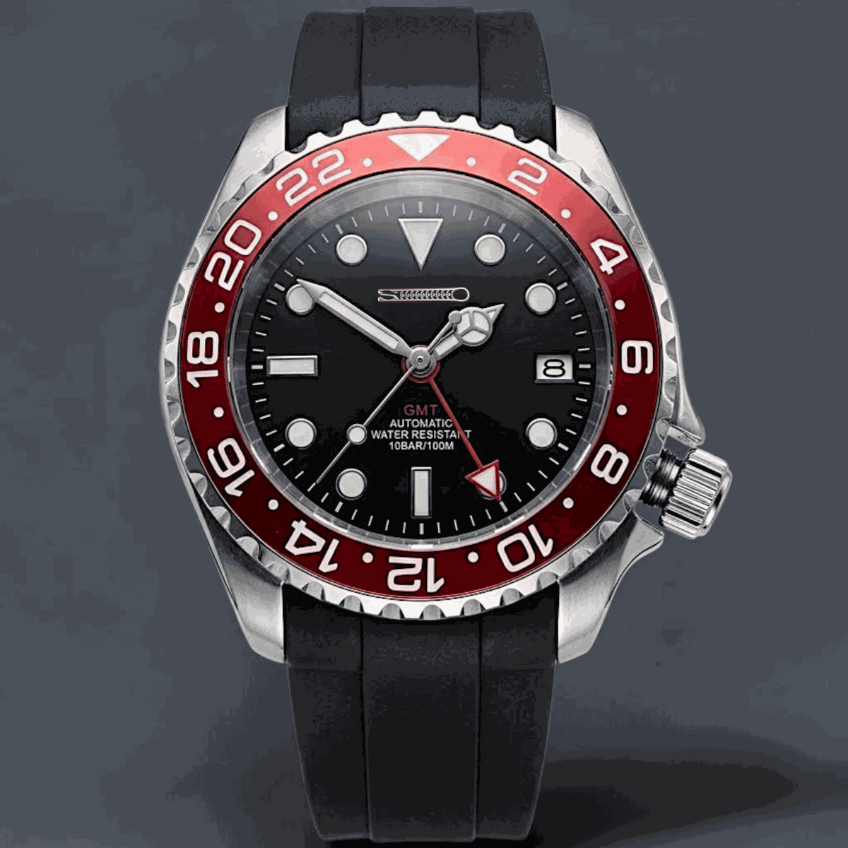 SeikMaster 42 MM SKX GMT Black Red Diver Mod Watch - Modtime