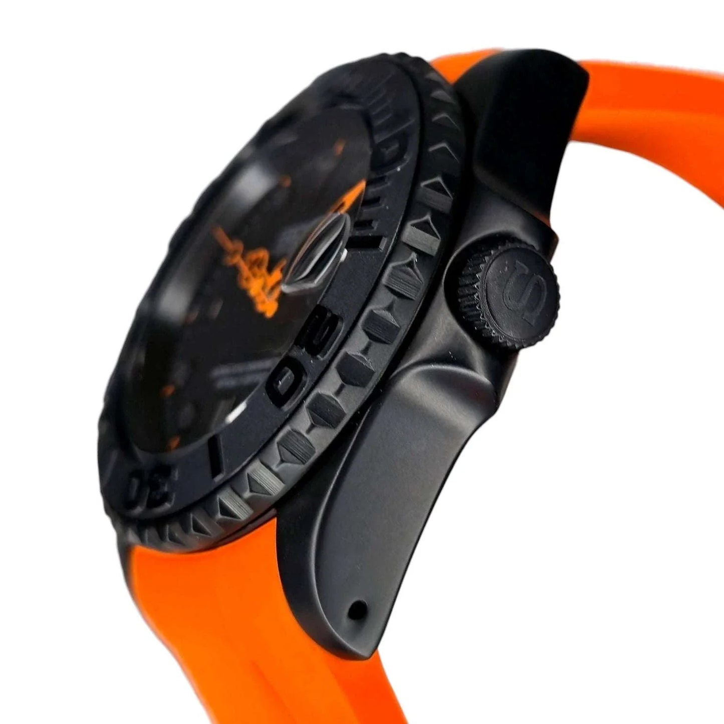 Seiko Mod Black Orange YachtMaster Diver at Modtime Creations