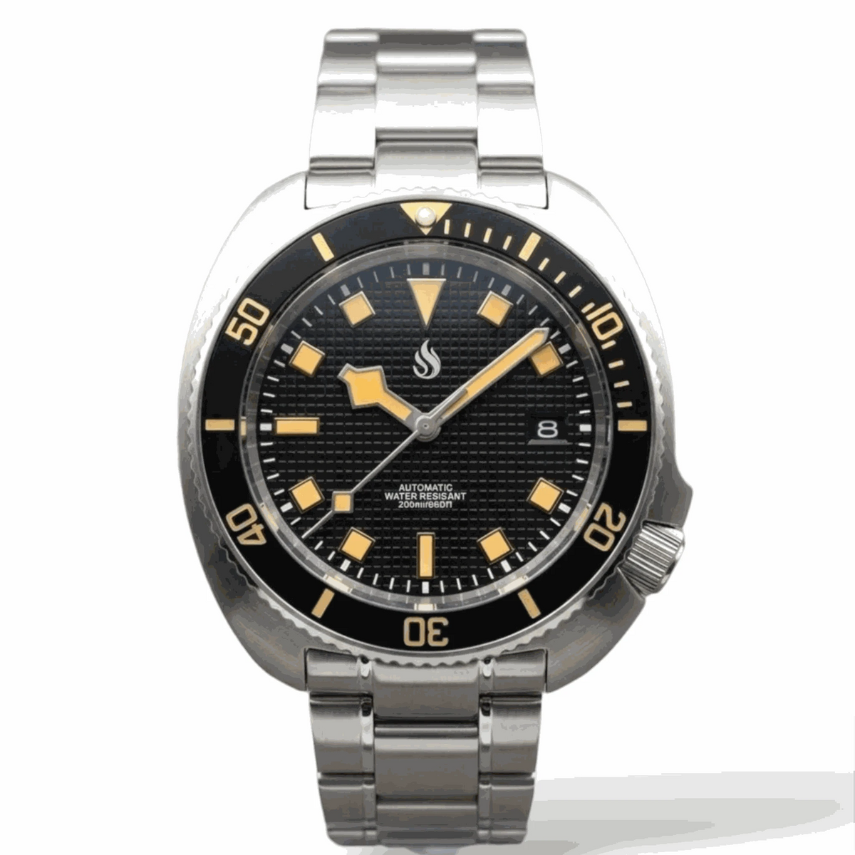 Stealth 44MM Vintage Black Dial "Captain Willard" Turtle Case Mod - Modtime Creations
