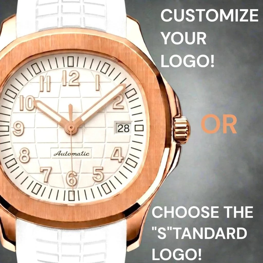 Seiko Mod Watch Rose Gold Case White Dial Aquanaut - Modtime Creations