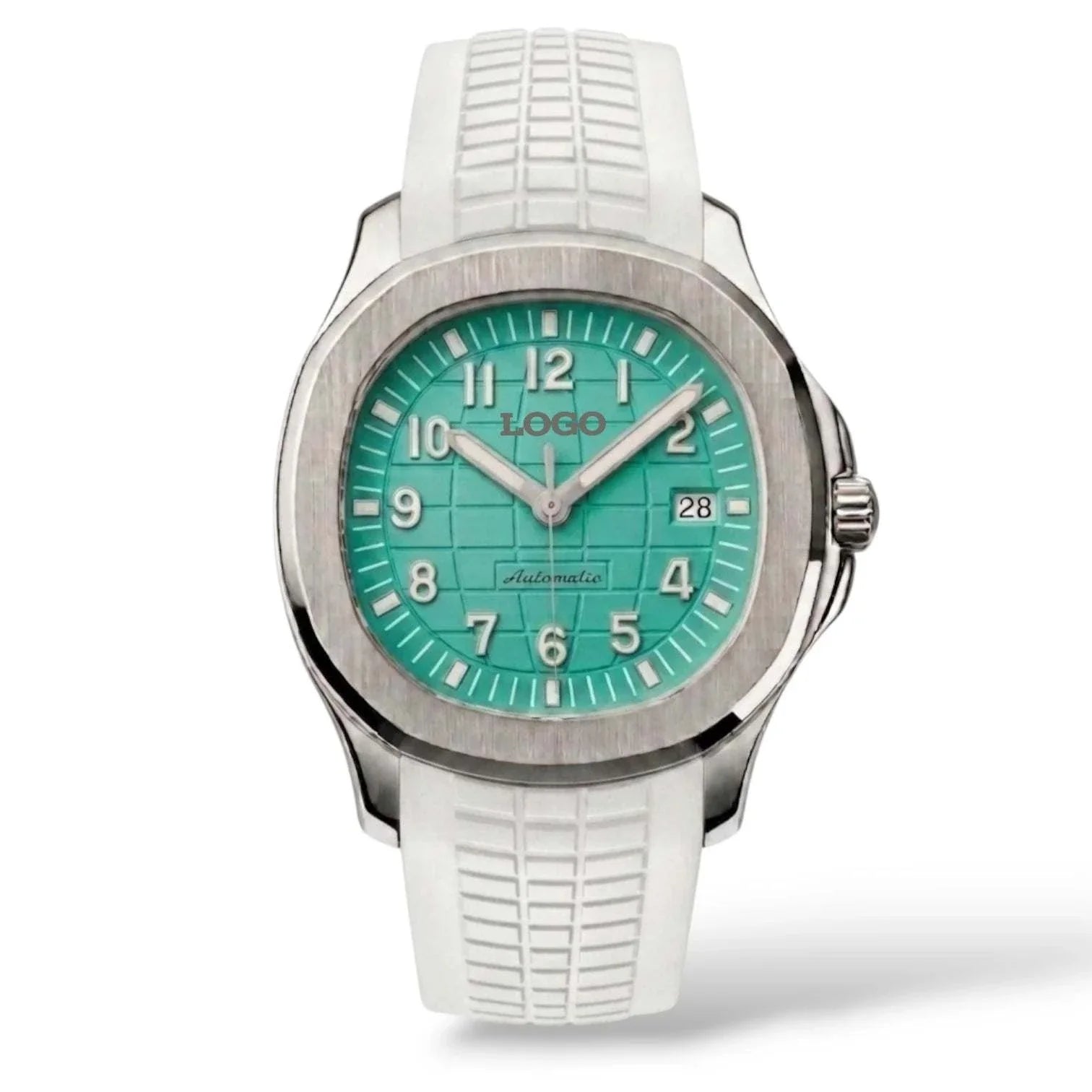 Seiko Mod Aquanaut Watch Tiffany Blue dial Silver case at Modtime Creations 