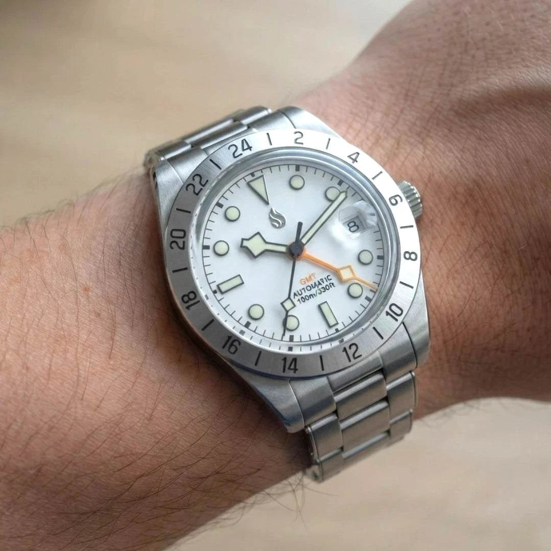 Seiko Mod Watch Tudor Black Bay white dial Stainless Steel Watches by Modtime Creations 