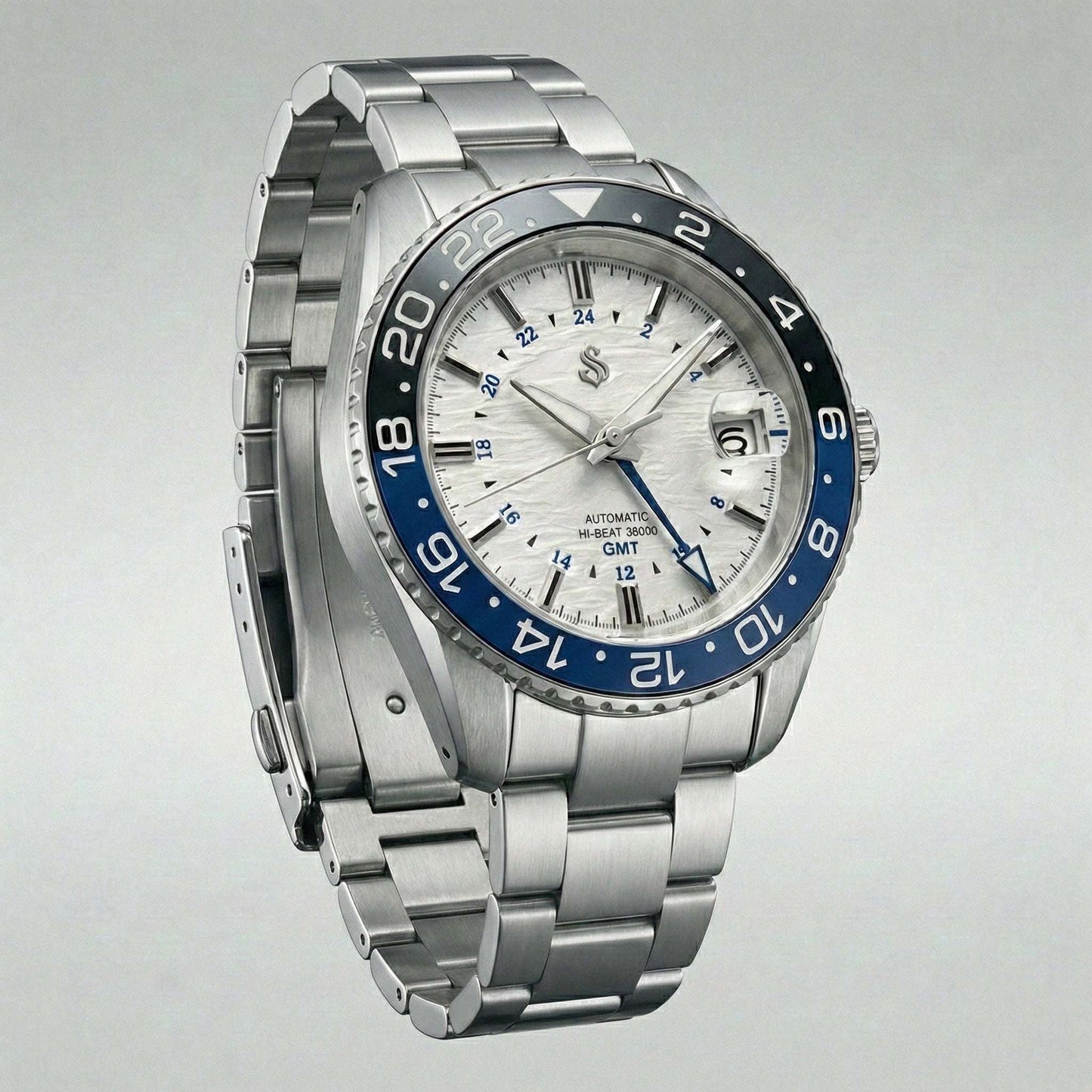 SeikGMT BatGirl Fusion Mod white dial Seiko Mod watch by Modtime Creations