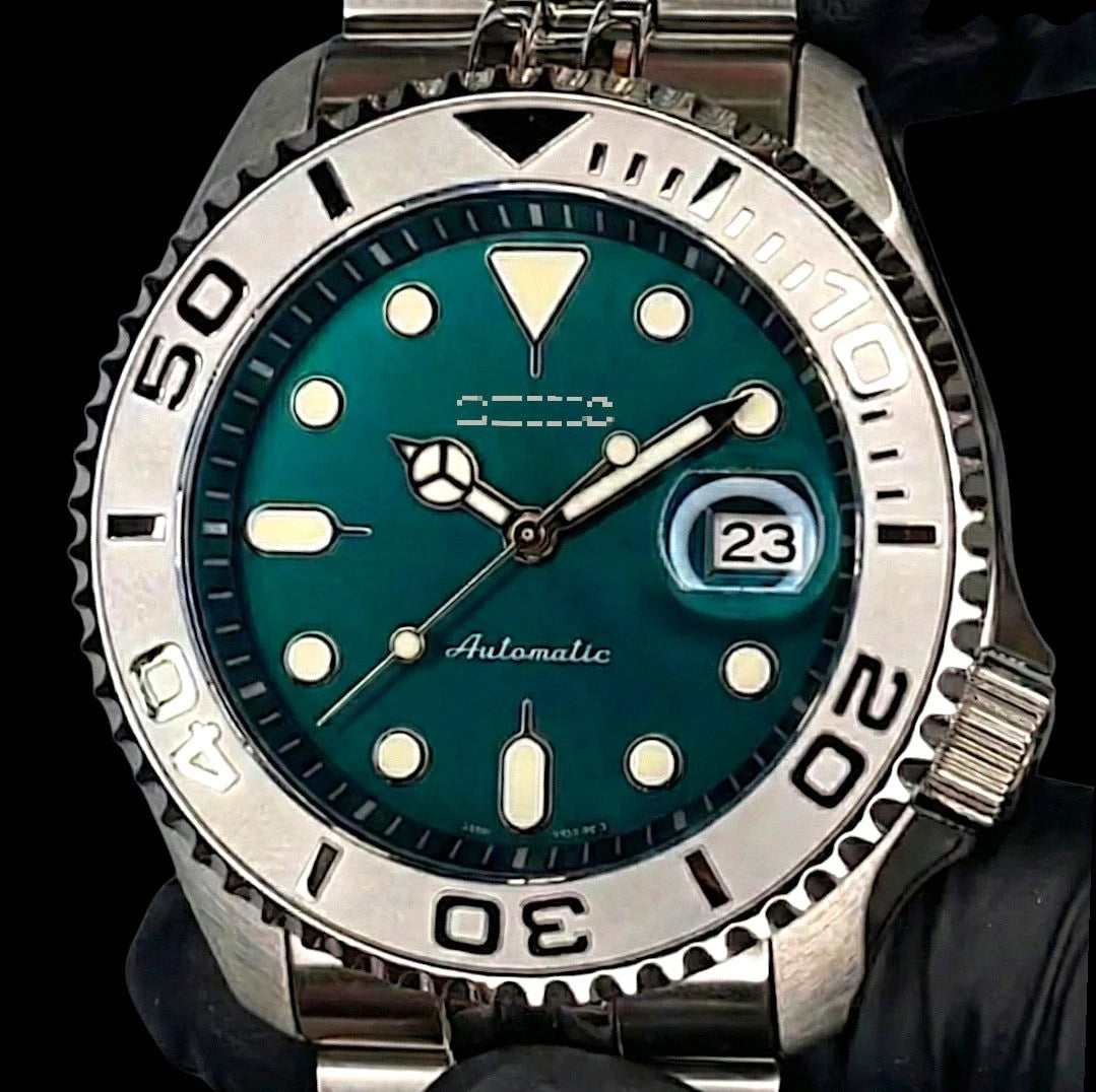 SeikMaster 42MM Emerald Dial Yacht Diver Mod - Modtime