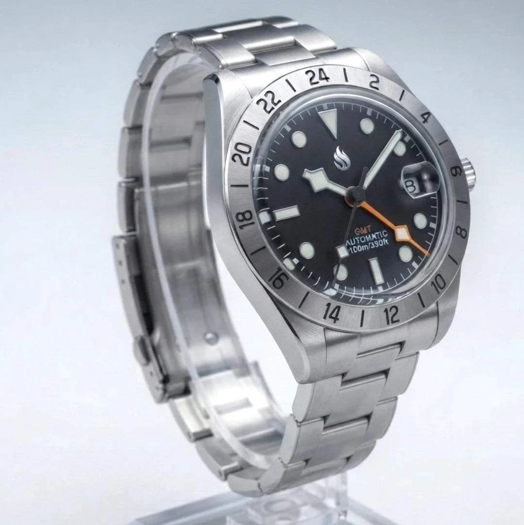 Seiko Mod Watch Tudor Black Bay black dial Stainless Steel Watches by Modtime Creations 