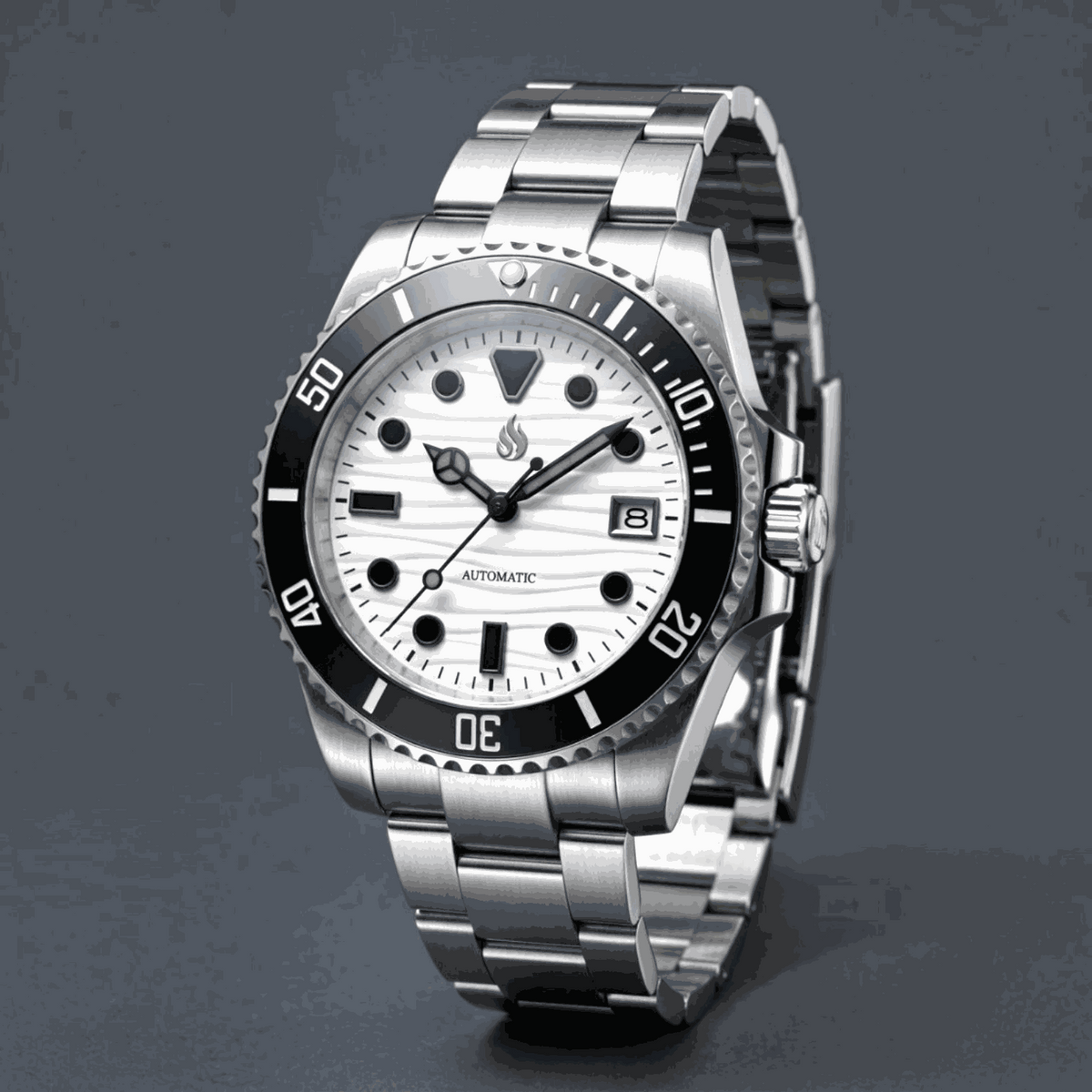 SeikMariner 40 MM or 42 MM White Black Dial Diver Mod Watch Series - Modtime Creations