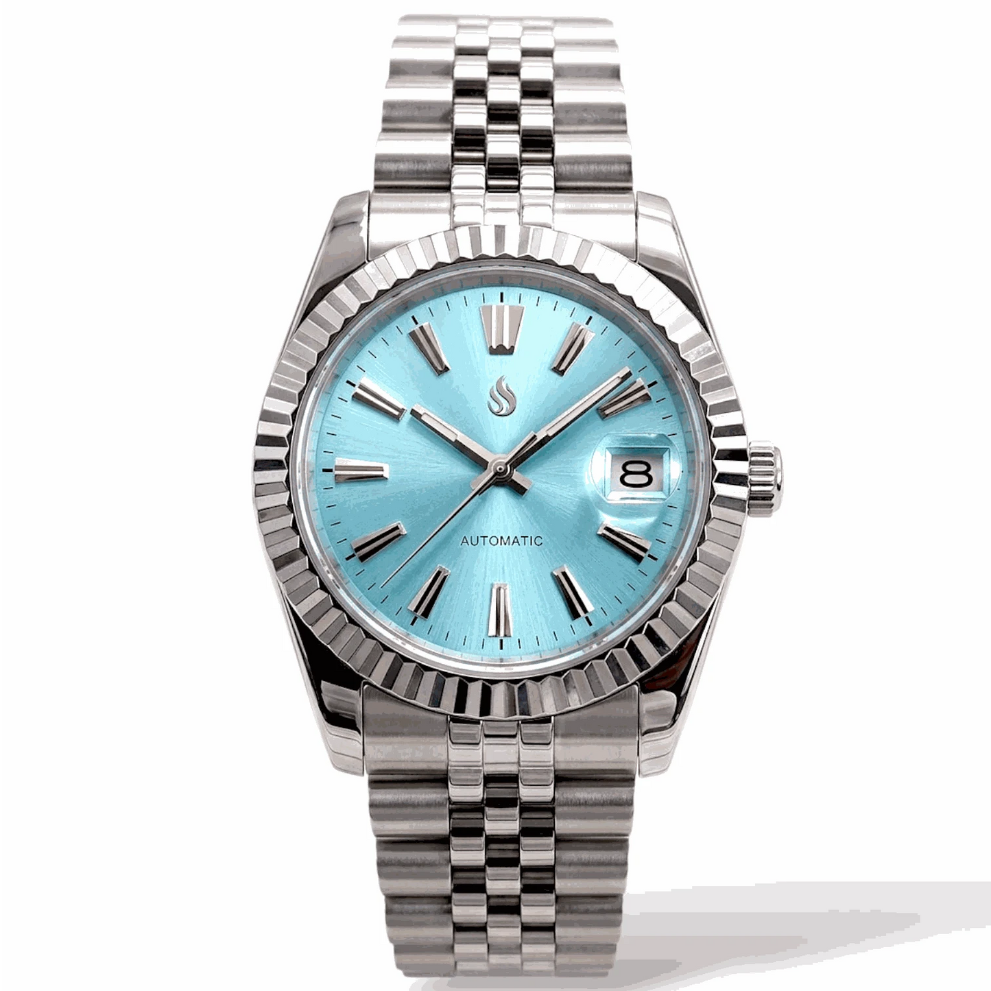 Seiko Mod Datejust Grand Seiko Tiffany Blue Dial Mod Watch built by Modtime Creations 