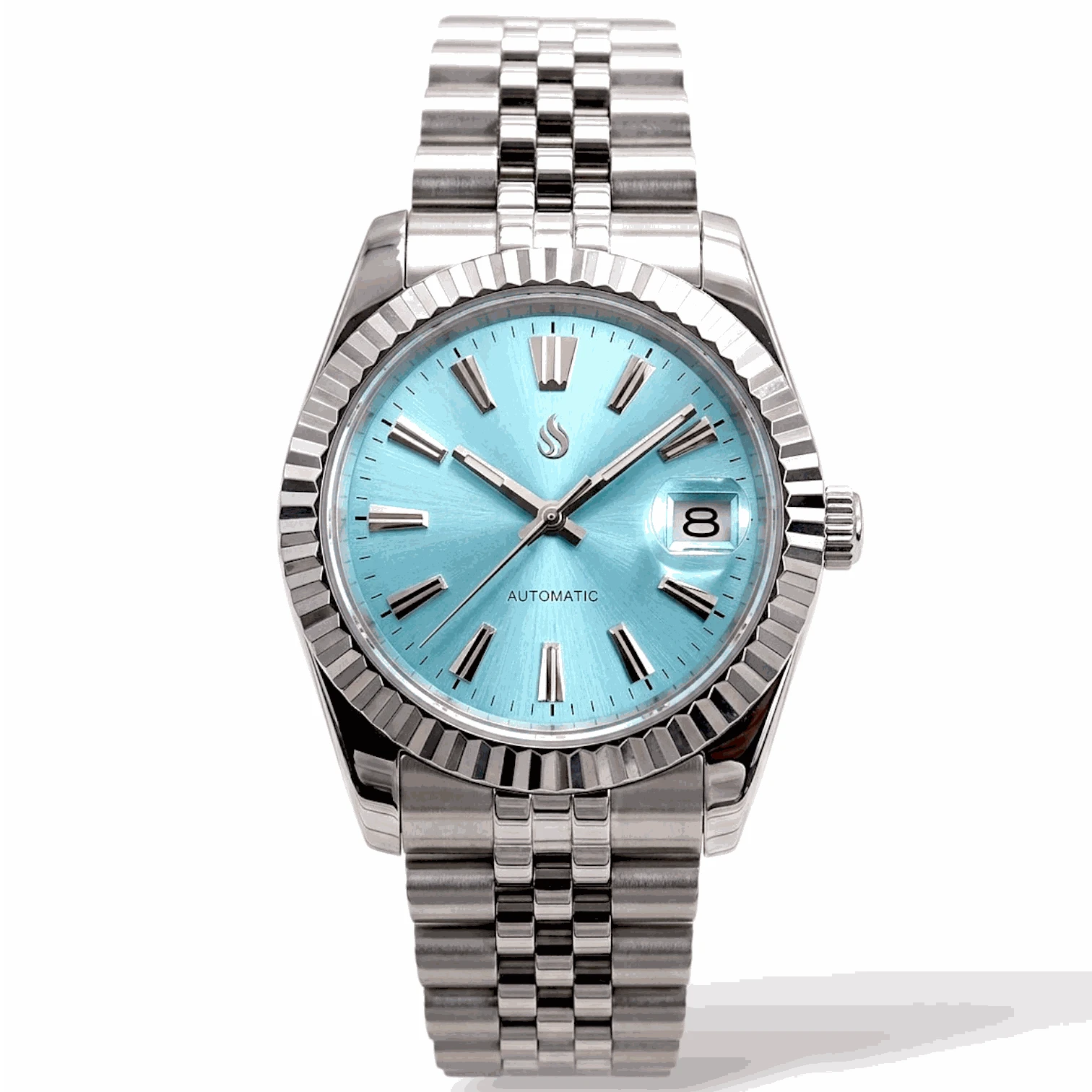 Seiko Mod Datejust Grand Seiko Tiffany Blue Dial Mod Watch built by Modtime Creations 