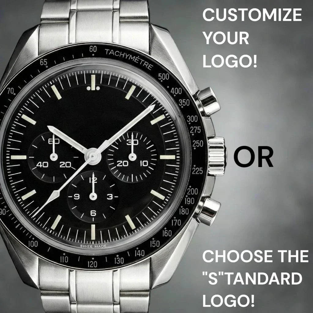 SeikSpeed Chronograph Diver Series black dial Seiko Mod watch with VK63 hybrid movement and stainless steel case