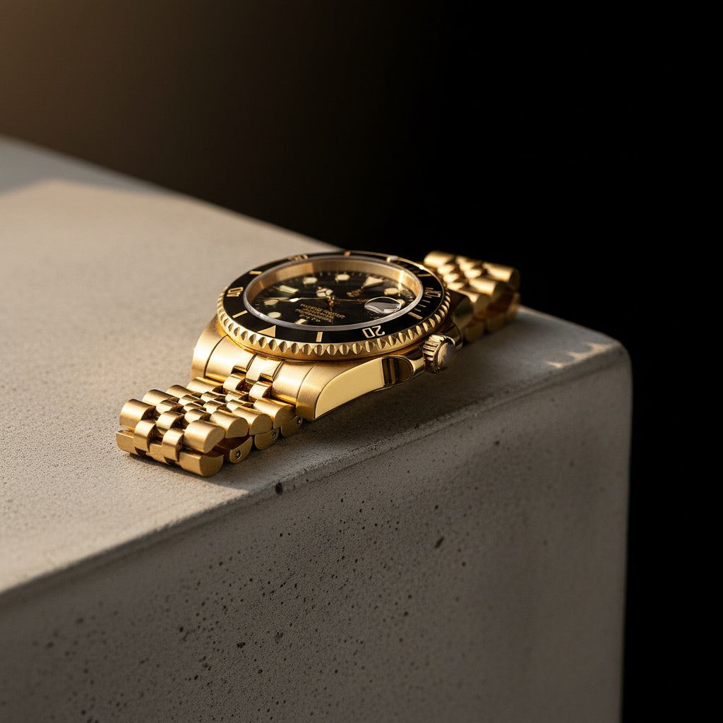 SeikMariner Black Gold luxury Seiko Mod diver watch with 40mm black gold stainless steel case and sapphire crystal