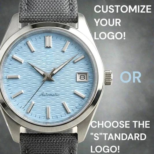 Seiko Mod Watch Silver light blue wave dial Datejust by Modtime Creations 
