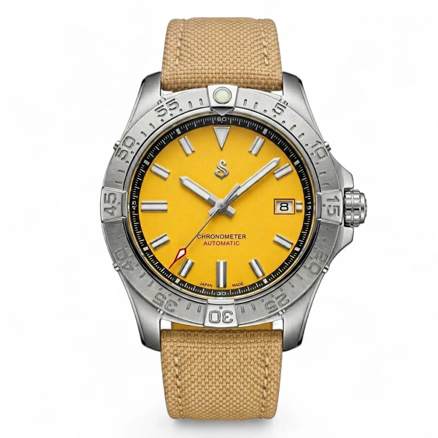 42mm Yellow Dial "Avenge" Diver Mod Watch  – Modtime Creations