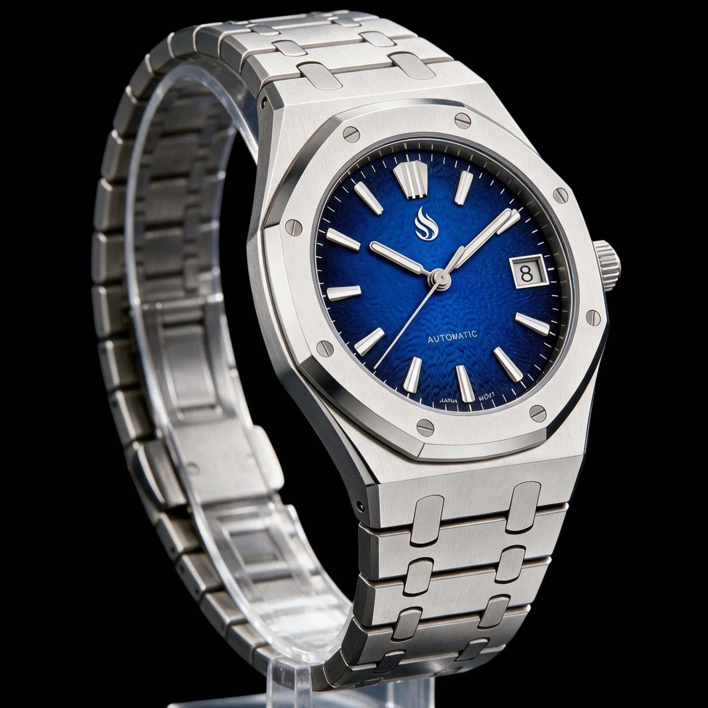 Seiko Mod Watches Royal Oak Textured Blue Grand Seiko GS Dial | Modtime Creations