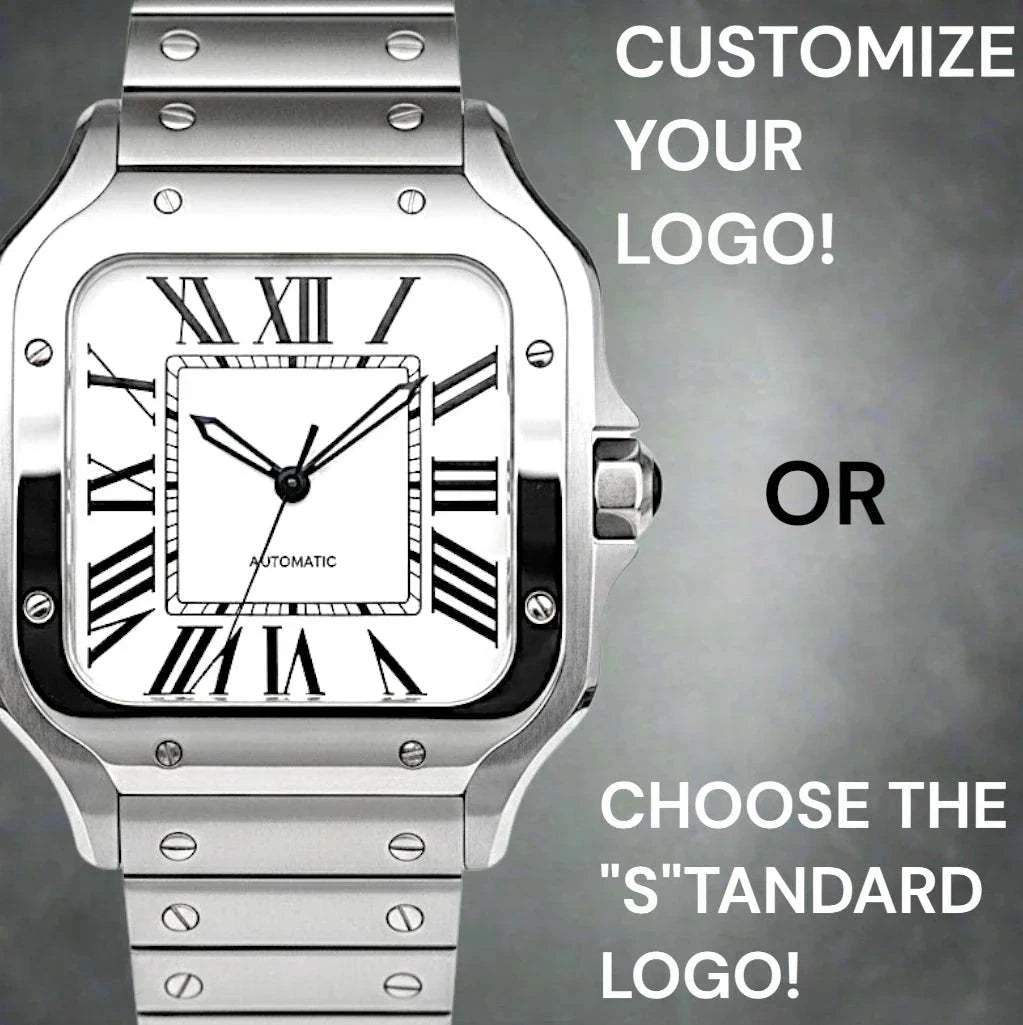 Santeiko silver case white dial Seiko mod watch with stainless steel bracelet and sapphire crystal glass