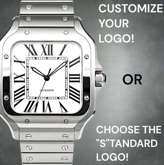 Santeiko silver case white dial Seiko mod watch with stainless steel bracelet and sapphire crystal glass