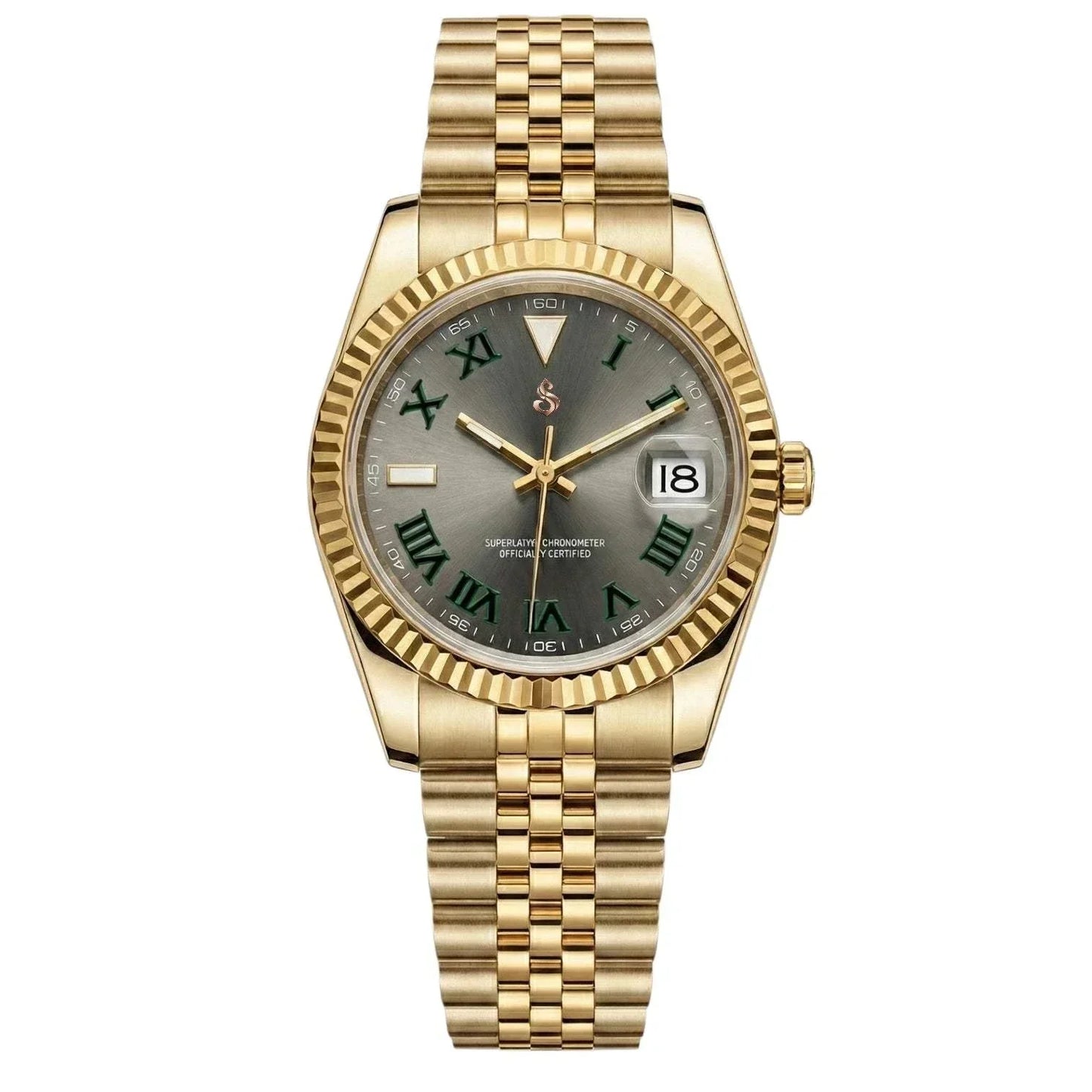 Seiko Mod Luxury Modtime watch with NH35 automatic movement and sapphire crystal date window