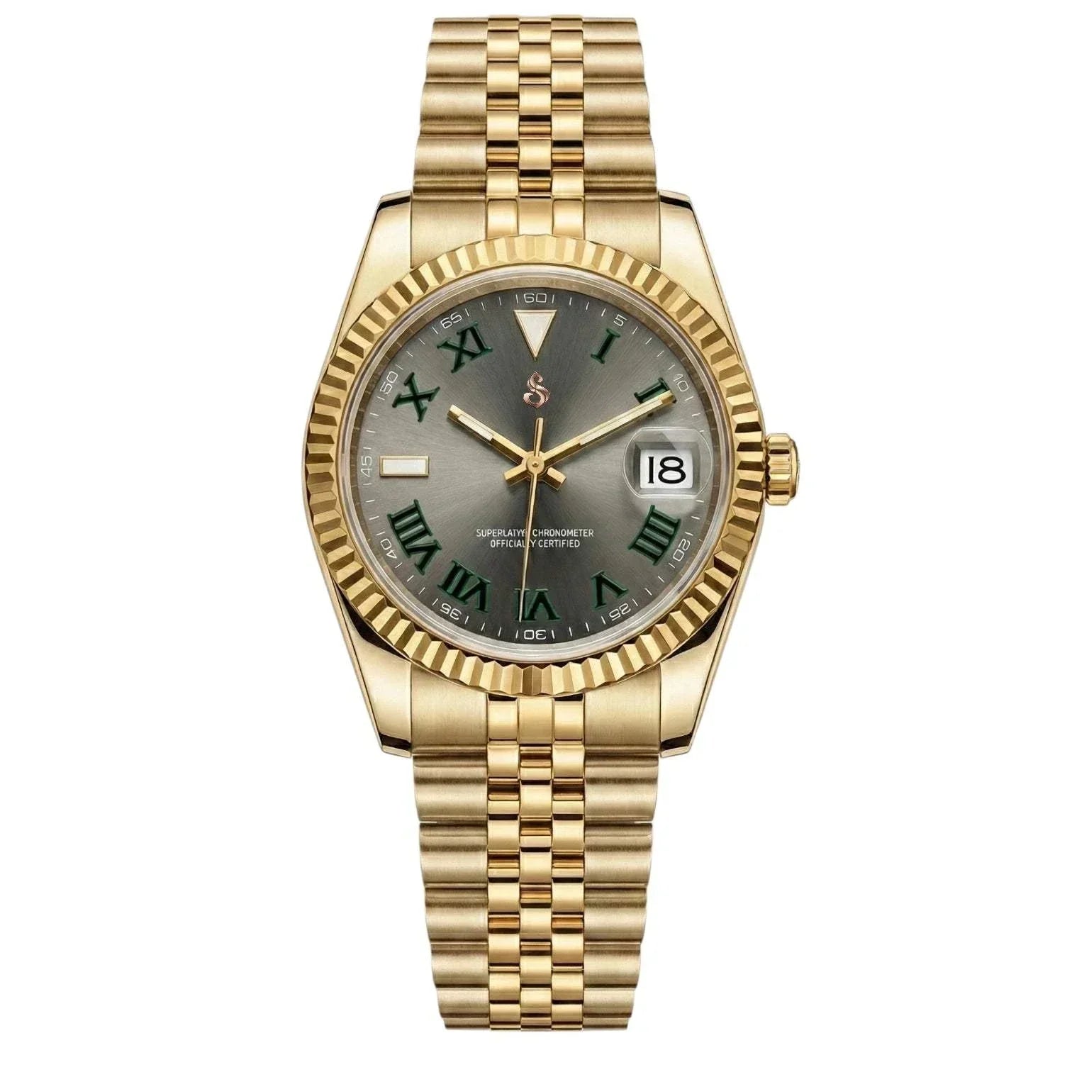 Seiko Mod Luxury Modtime watch with NH35 automatic movement and sapphire crystal date window