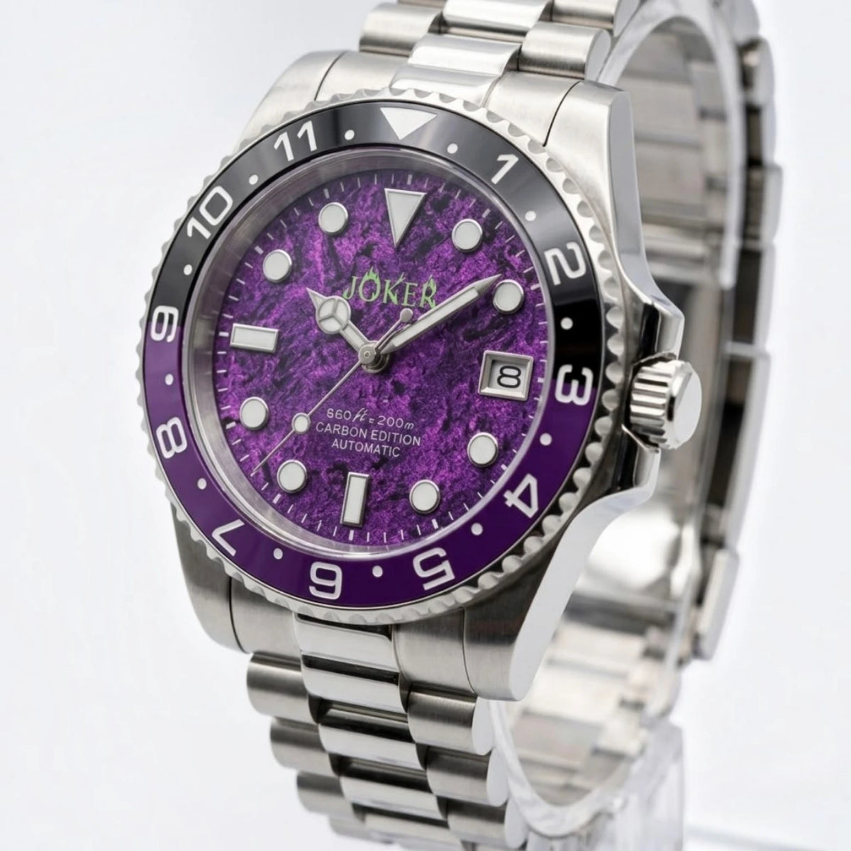 Seikmariner "Joker Carbon Fiber" Dial Mod Watch - Modtime Creations