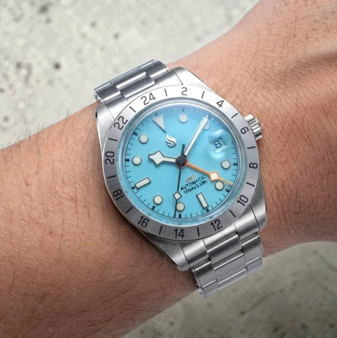Seiko Mod Watch Tudor Black Bay Tiffany Blue Dial Stainless Steel Watches by Modtime Creations 