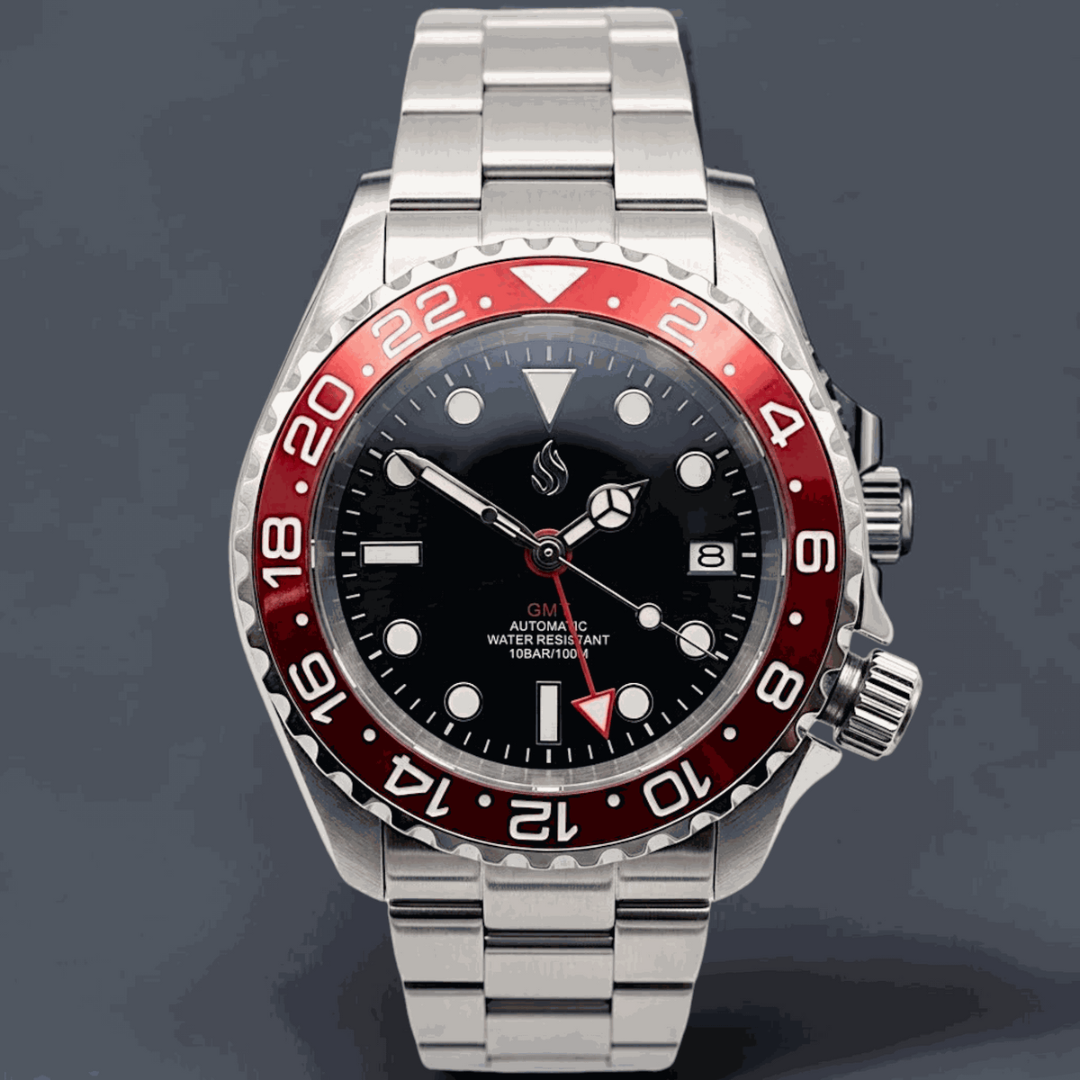 SeikMaster 42 MM SKX GMT Black Red Diver Mod Watch - Modtime