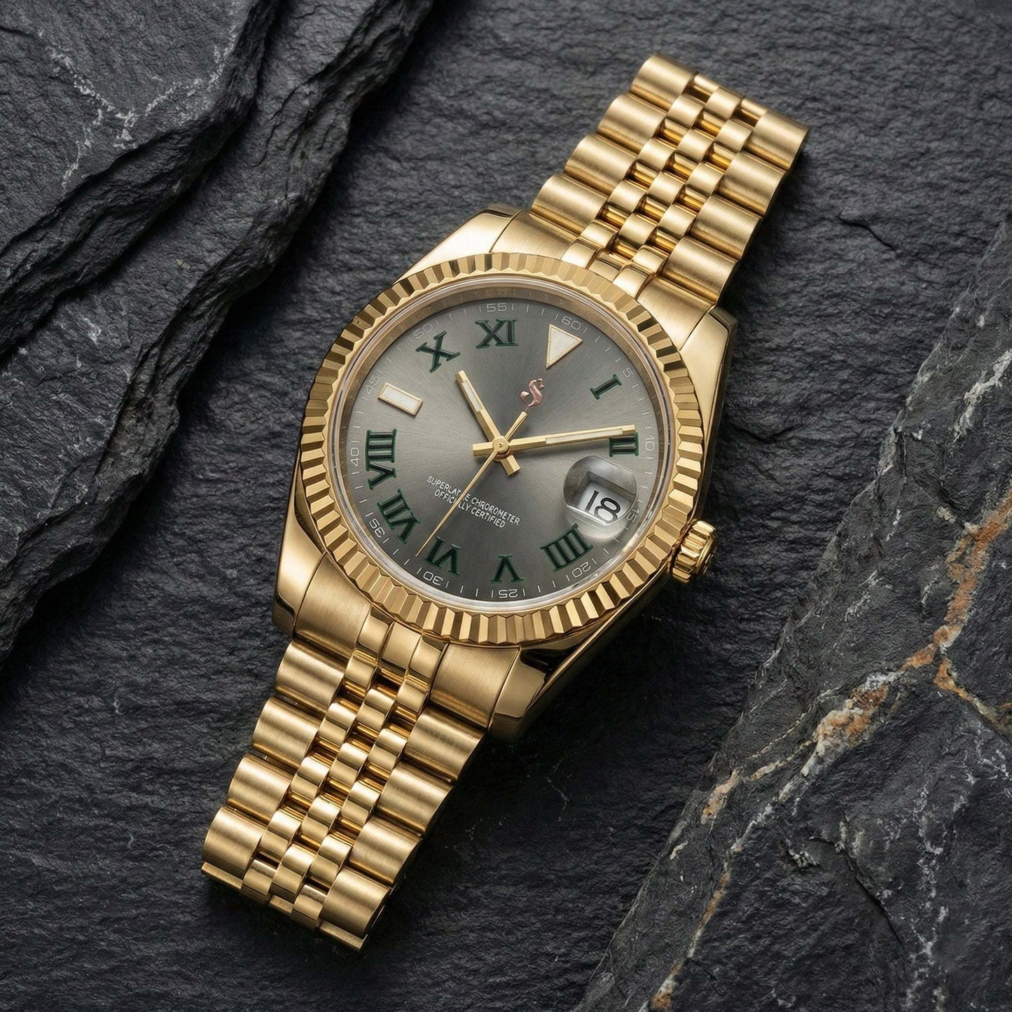 Seiko Mod Luxury watch with NH35 automatic movement and sapphire crystal date window by Modtime Creations