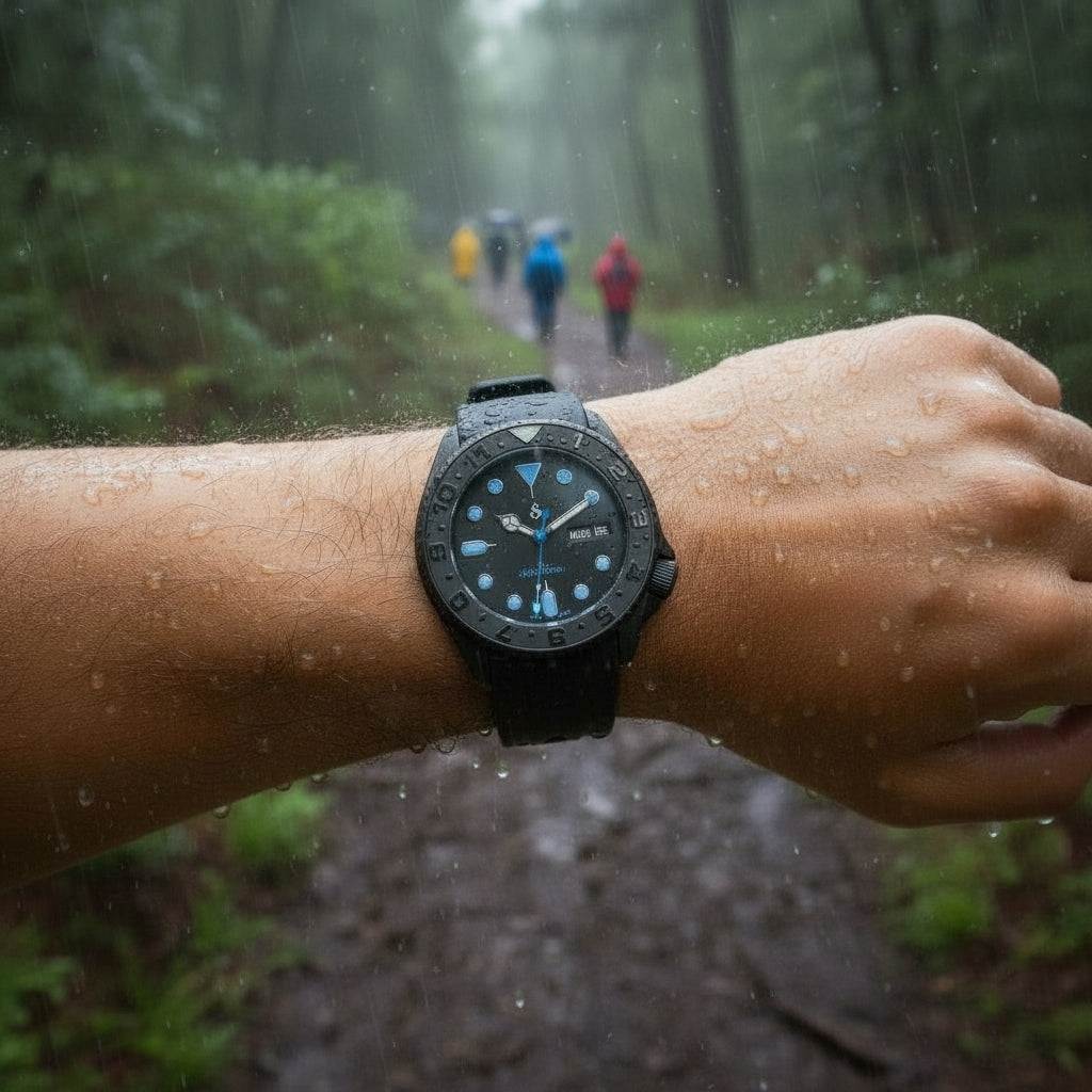 Seiko Mod Watches YachtMaster Diver Black Stealth Blue Ocean Dial at Modtime Creations