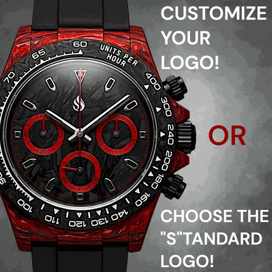 Seitona Mod Red Black Full Carbon Fiber Stealth Watch - Modtime