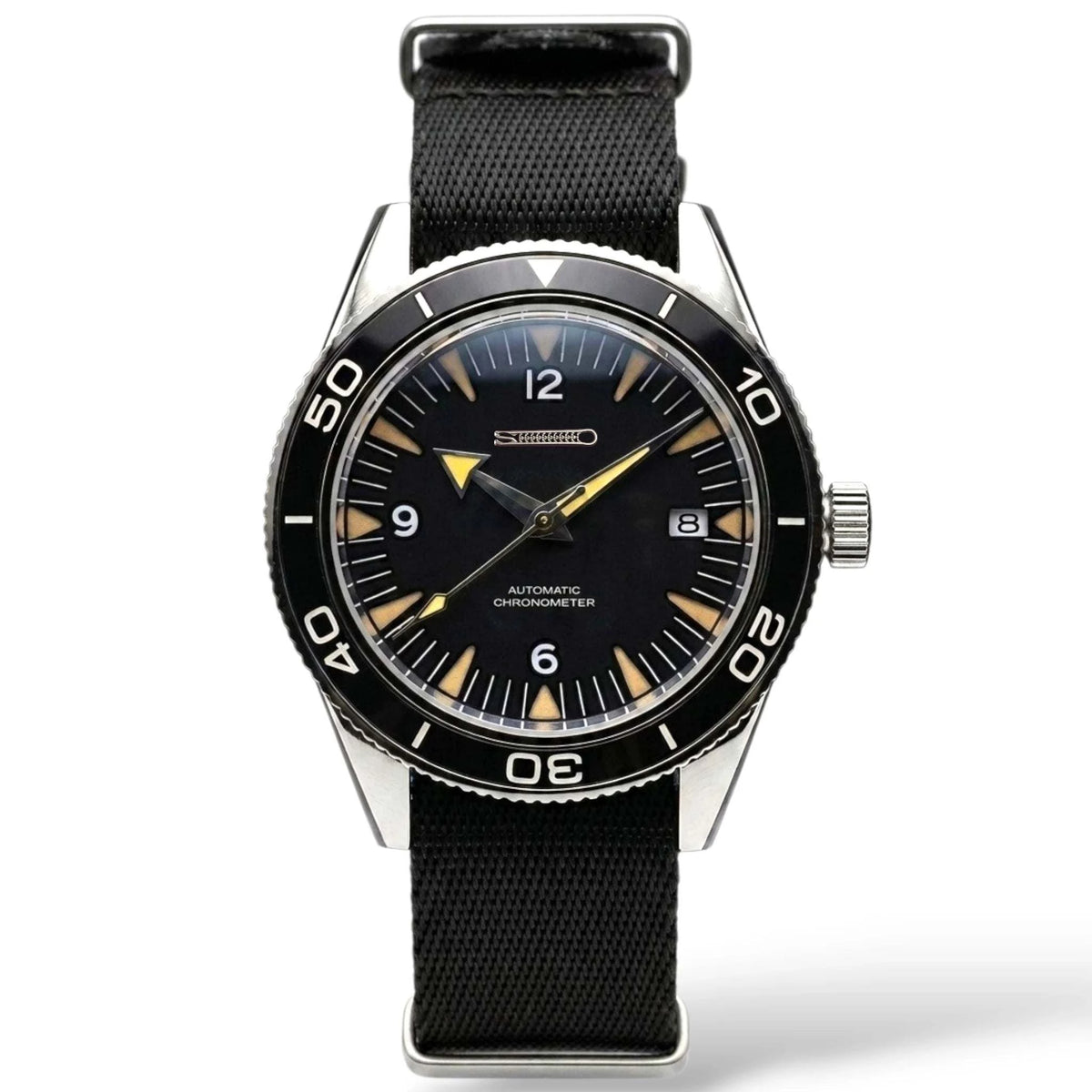 Seiko Mod Seamaster Homage Black Dial: Classic Style Seiko Mod Seamaster Homage Black Dial: Classic Style