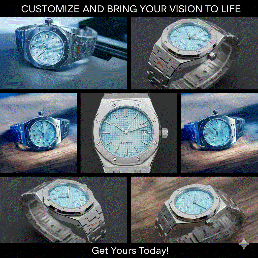 Seiko Modtime Heritage Oak Tiff Blue luxury watch with sapphire crystal and stainless steel case