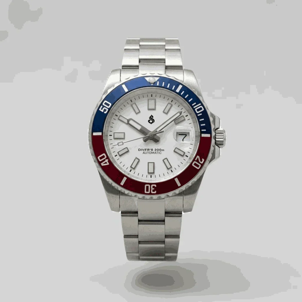 Seiko Mod Series Homage "Red Blue Superman"stainless steel bracelet and ceramic bezel by Modtime