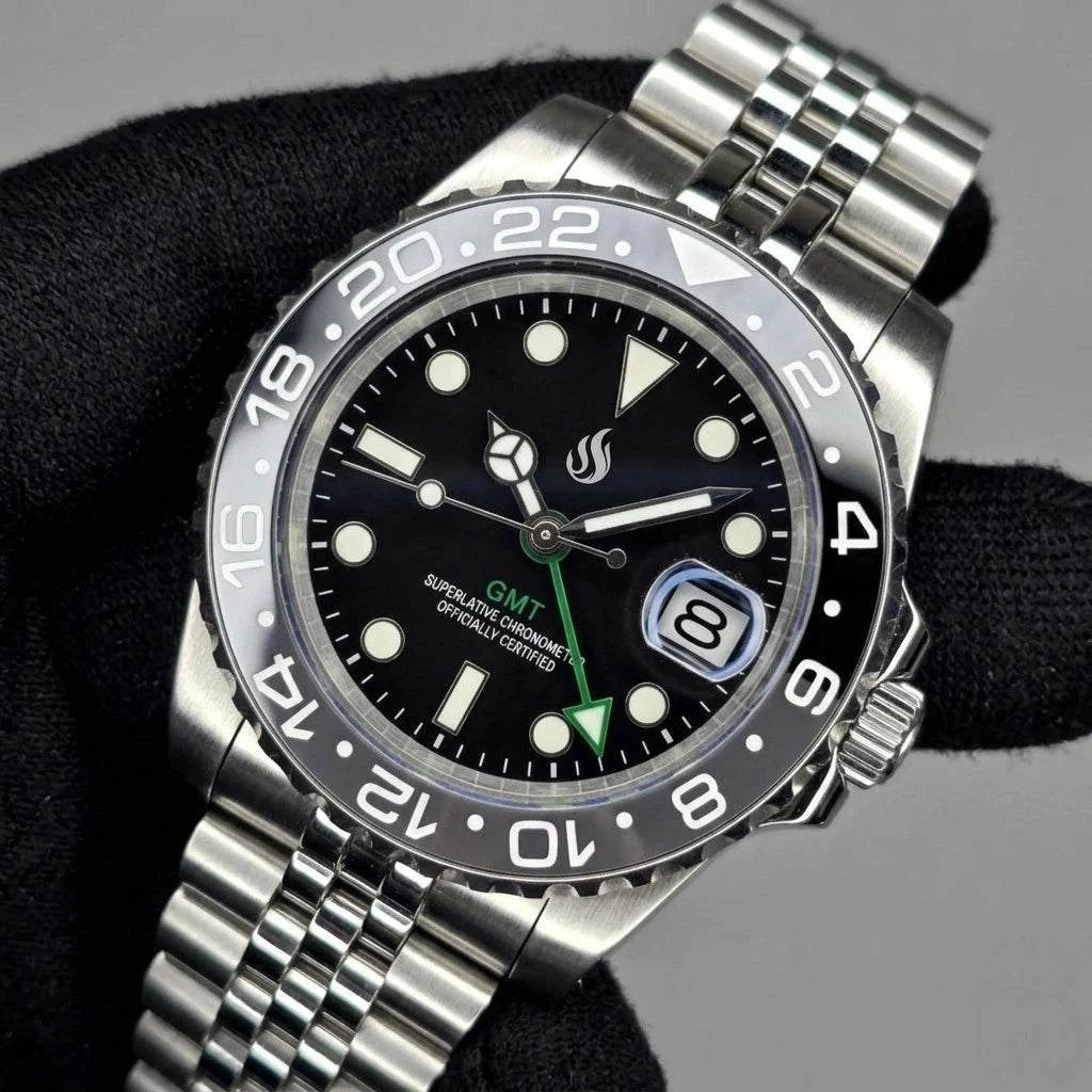 SeikMaster 42 MM SKX GMT Grey Black "B Wayne" Diver Mod Watch - Modtime