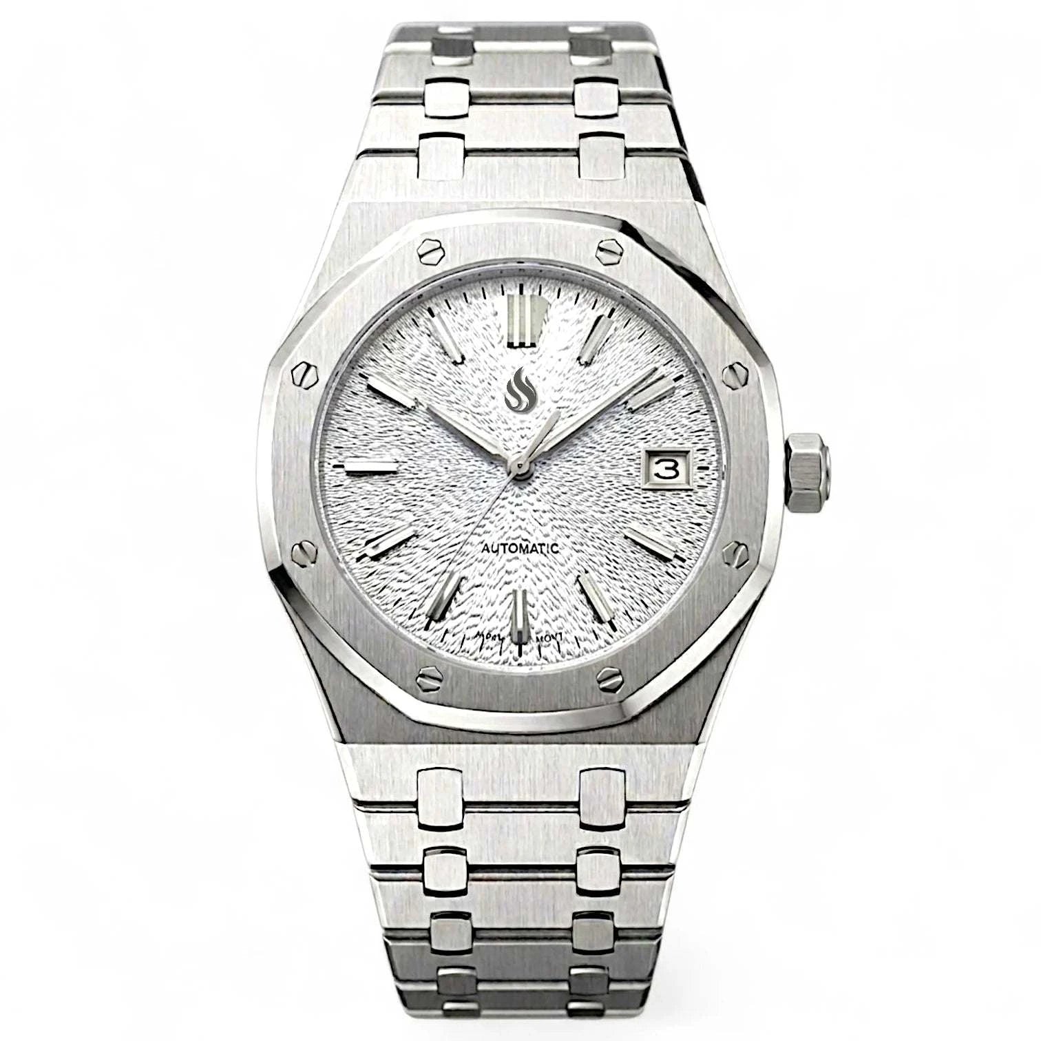 Seiko Mod - Royal Oak Textured white Grand Seiko GS Dial | Modtime Creations