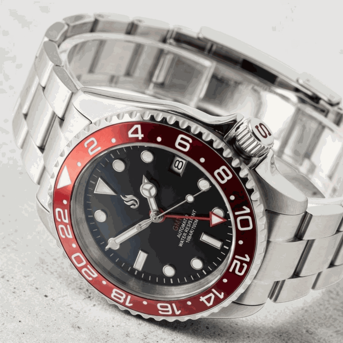 SeikMaster 42 MM SKX GMT Black Red Diver Mod Watch - Modtime