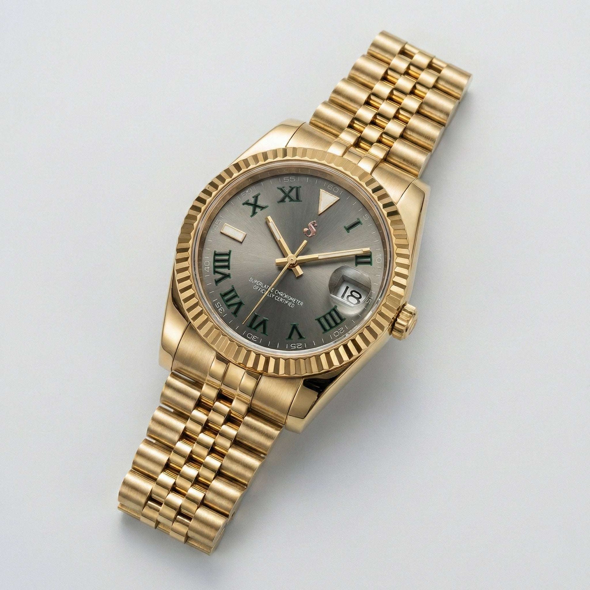 SeikJust Date Window Wimbledon Series Seiko Mod luxury watch with NH35 automatic movement and sapphire crystal