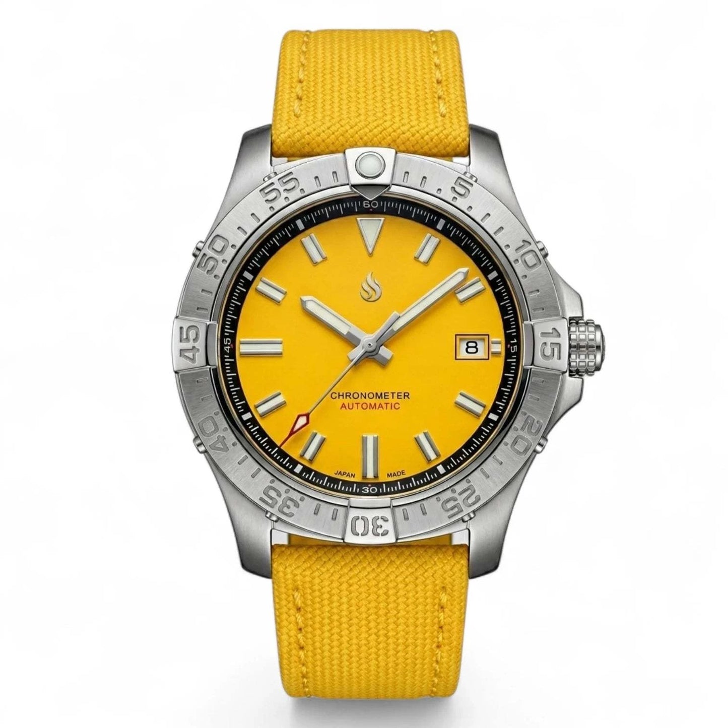 42mm Yellow Dial "Avenge" Diver Mod Watch  – Modtime Creations