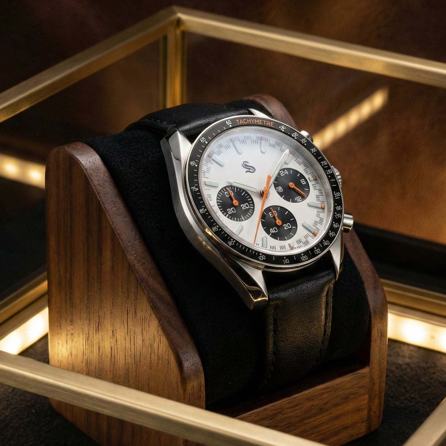 Seiko Mod - Omega Speedmaster Chrono Panda Diver White Black Dial Mod - Modtime