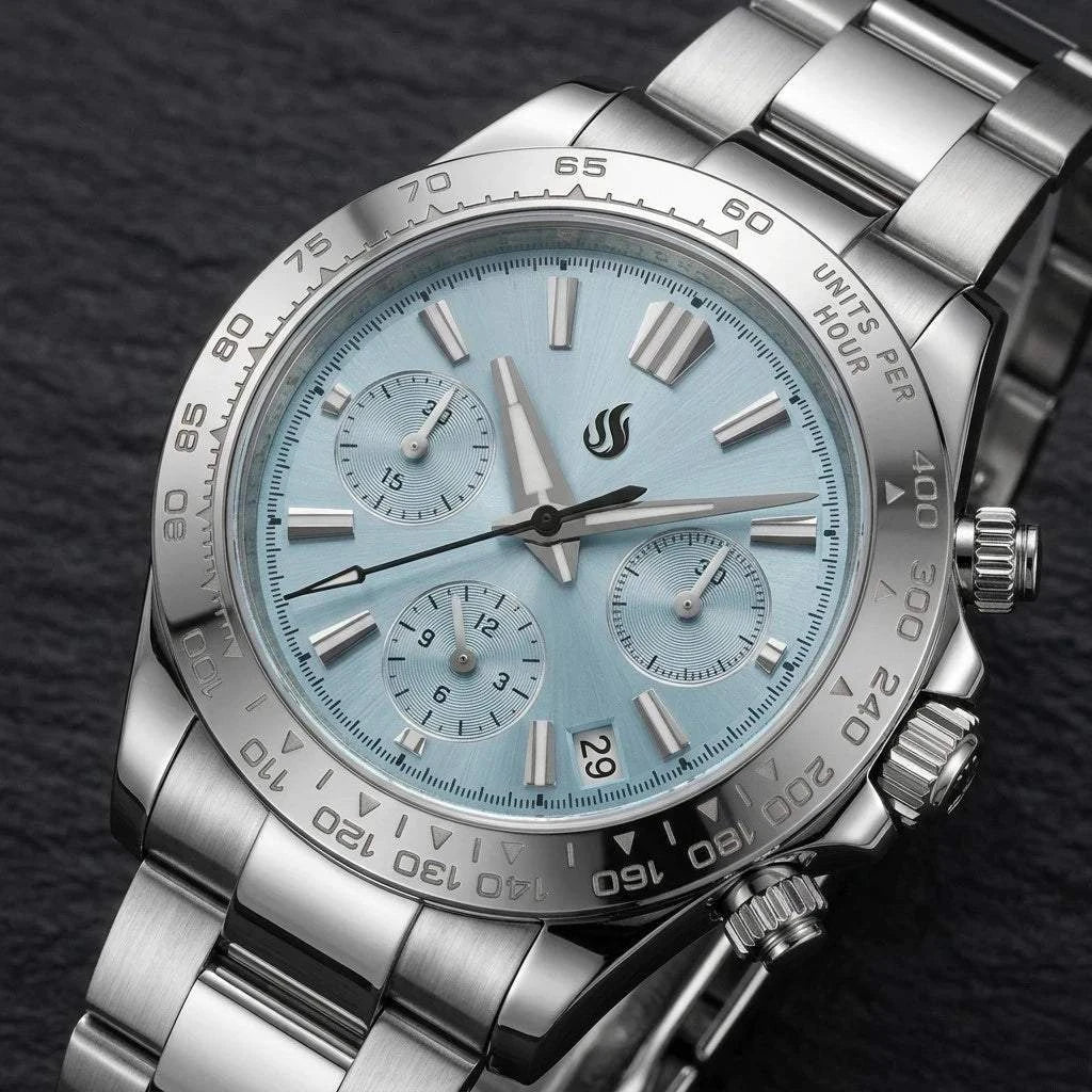 Grand Seitona Tiff Blue Dial Silver Mod Watch - GS Fusion
