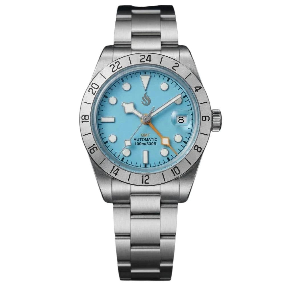 Seiko Mod Watch Tudor Black Bay Tiffany Blue Dial Steel Watches by Modtime Creations 