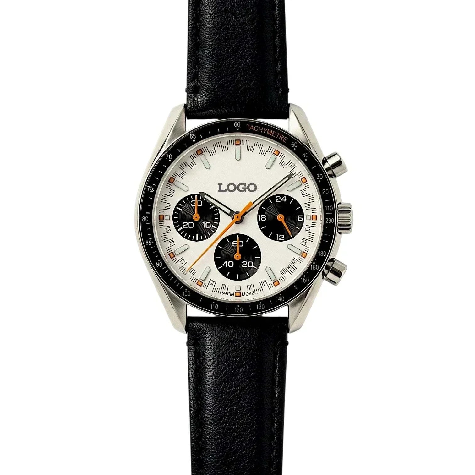 Seiko Mod - Omega Speedmaster Chrono Panda Diver White Black Dial Mod - Modtime