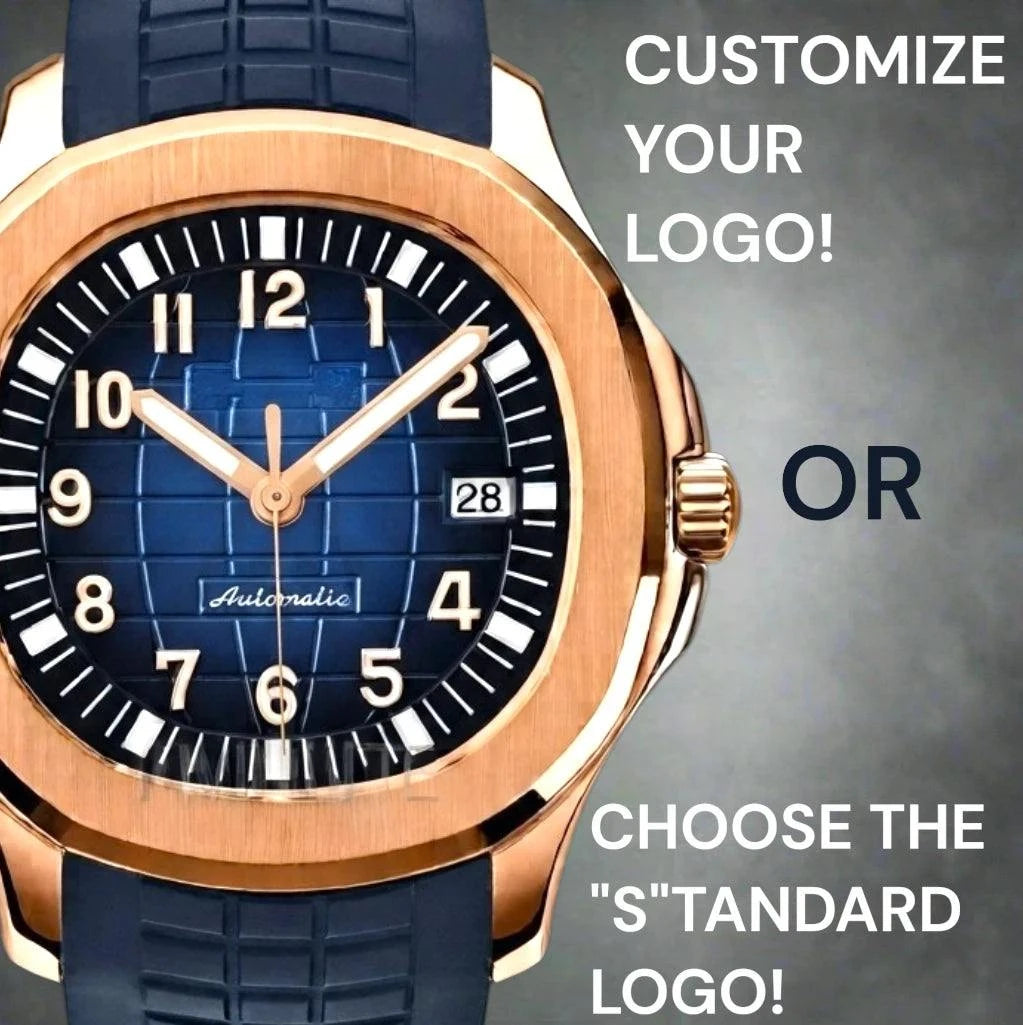 Seiko Mod Watch Rose Gold Case Dark Blue Dial Aquanaut - Modtime Creations