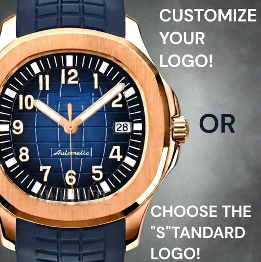Seiko Mod Watch Rose Gold Case Dark Blue Dial Aquanaut - Modtime Creations