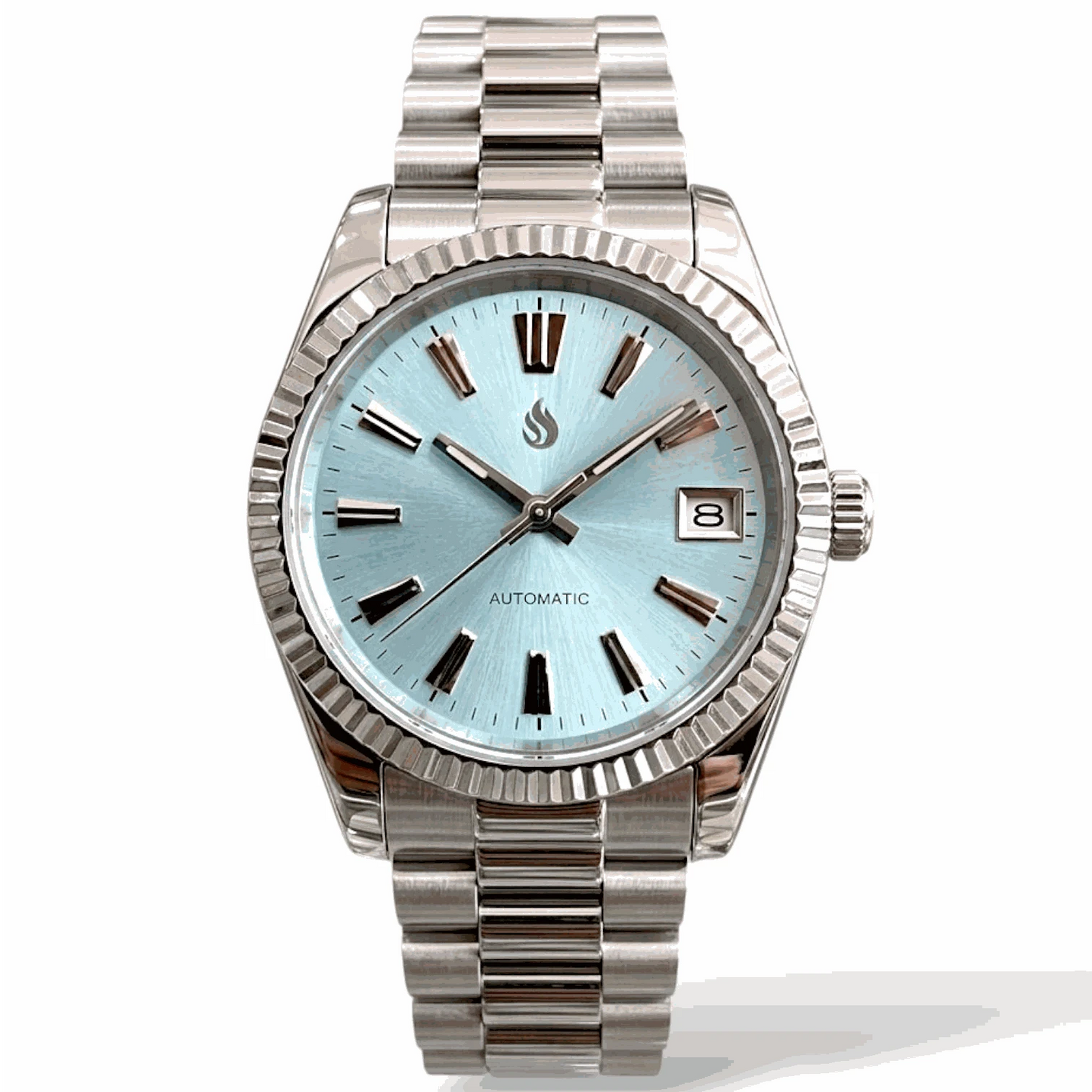 Seiko Mod Datejust Grand Seiko Tiffany Blue Dial Mod Watch built by Modtime Creations 