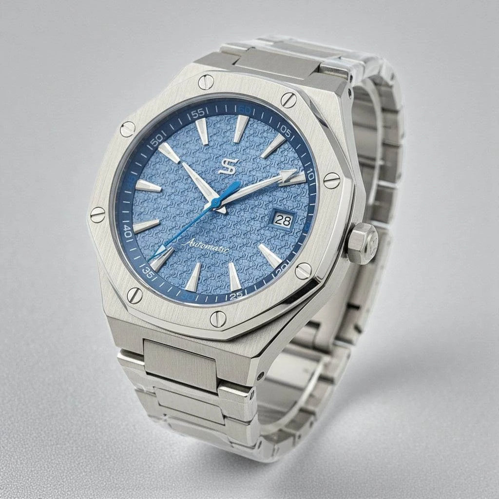 AquaOak Fusion Mod Series - Blue Dial - Modtime